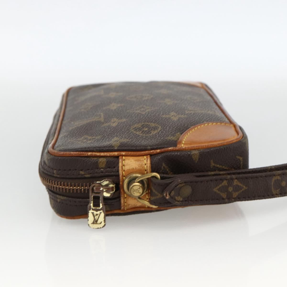 LOUIS VUITTON Monogram Marly Dragonne PM Clutch Bag M51827 LV Auth BA11848