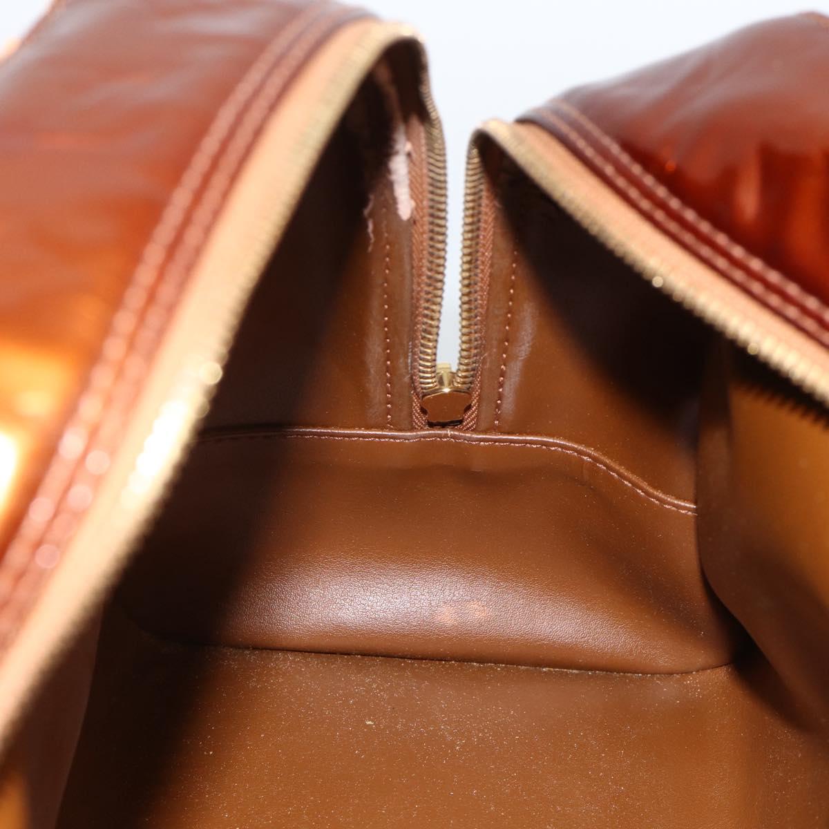 LOUIS VUITTON Monogram Vernis Tompkins Square Bag Bronze M91103 LV Auth BA11852