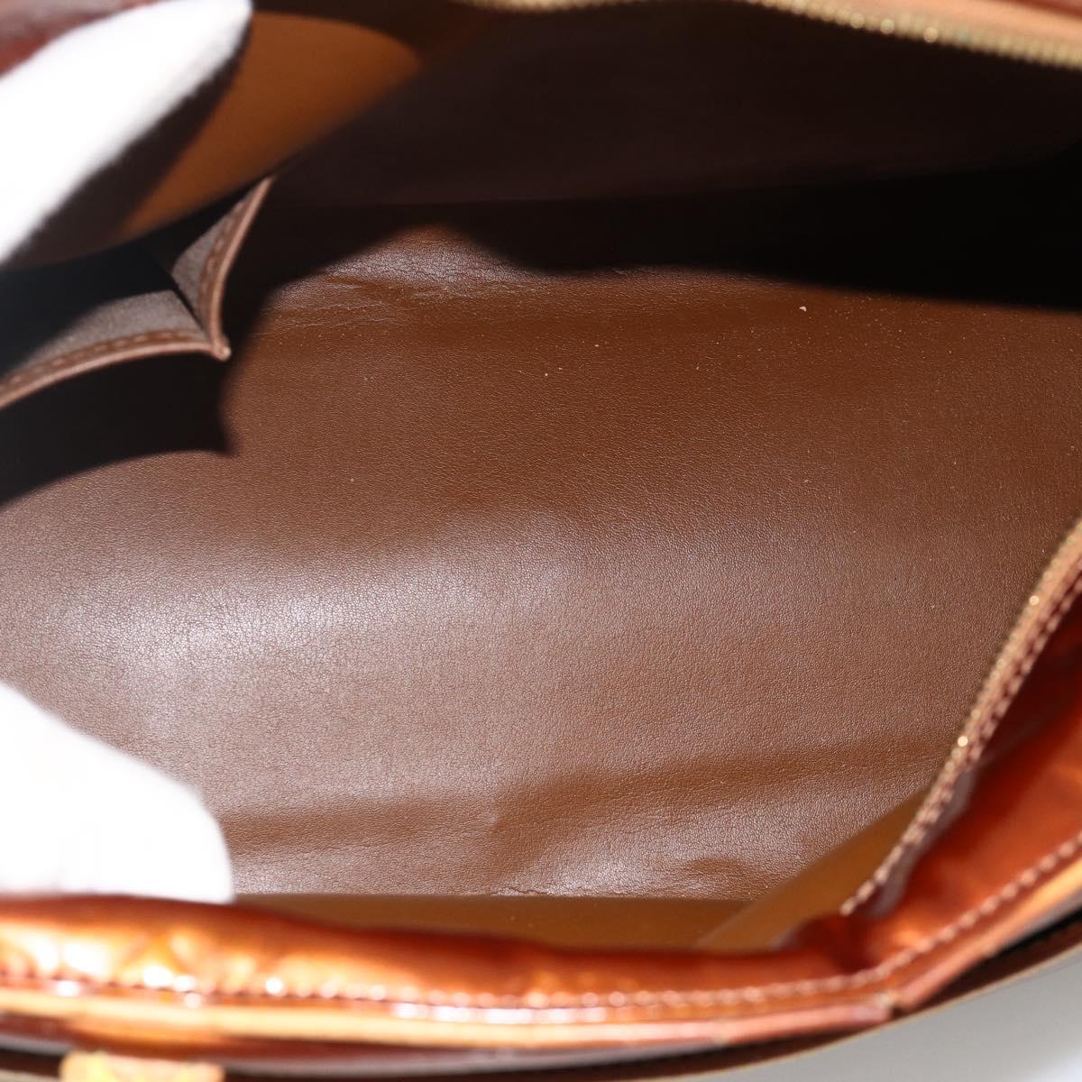 LOUIS VUITTON Monogram Vernis Tompkins Square Bag Bronze M91103 LV Auth BA11852