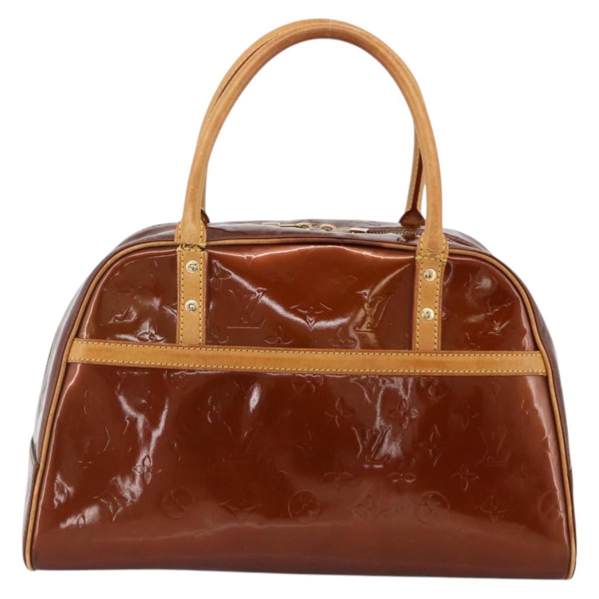 LOUIS VUITTON Monogram Vernis Tompkins Square Bag Bronze M91103 LV Auth BA11852