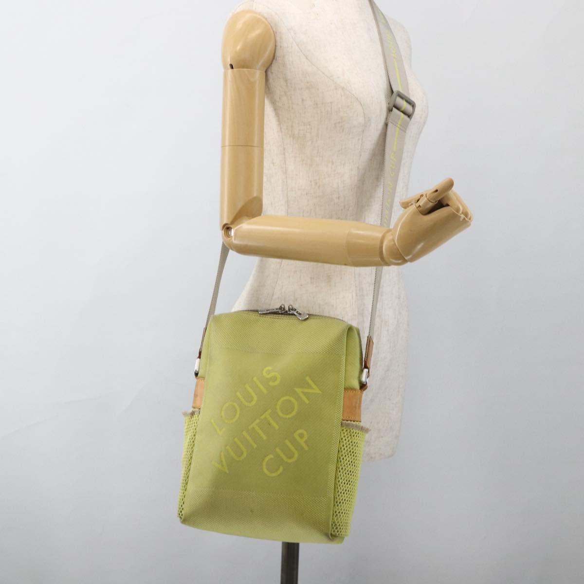 LOUIS VUITTON Damier Geant LV Cup Weatherly Bag Yellow M80636 LV Auth BA11853