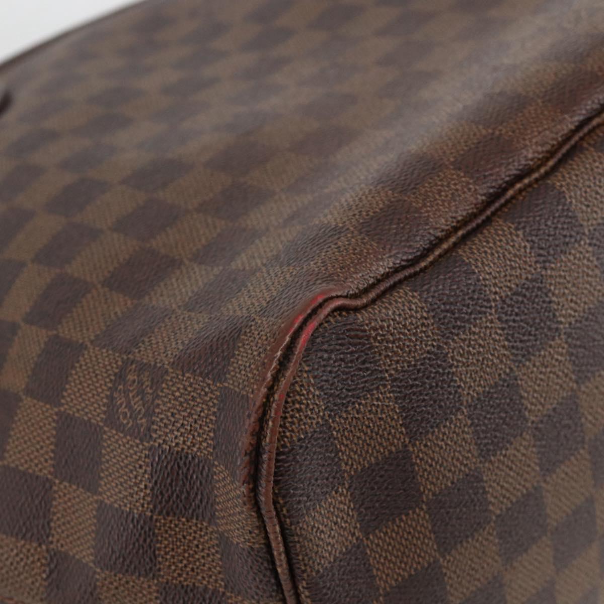 LOUIS VUITTON Damier Ebene Neverfull MM Tote Bag N51105 LV Auth BA11864