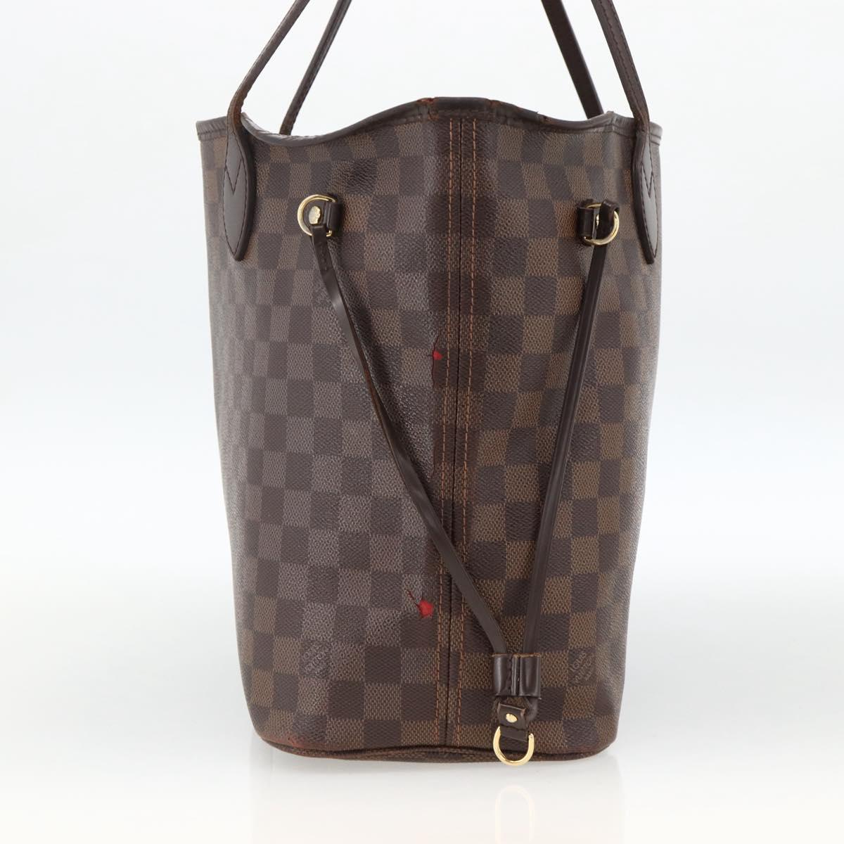 LOUIS VUITTON Damier Ebene Neverfull MM Tote Bag N51105 LV Auth BA11864