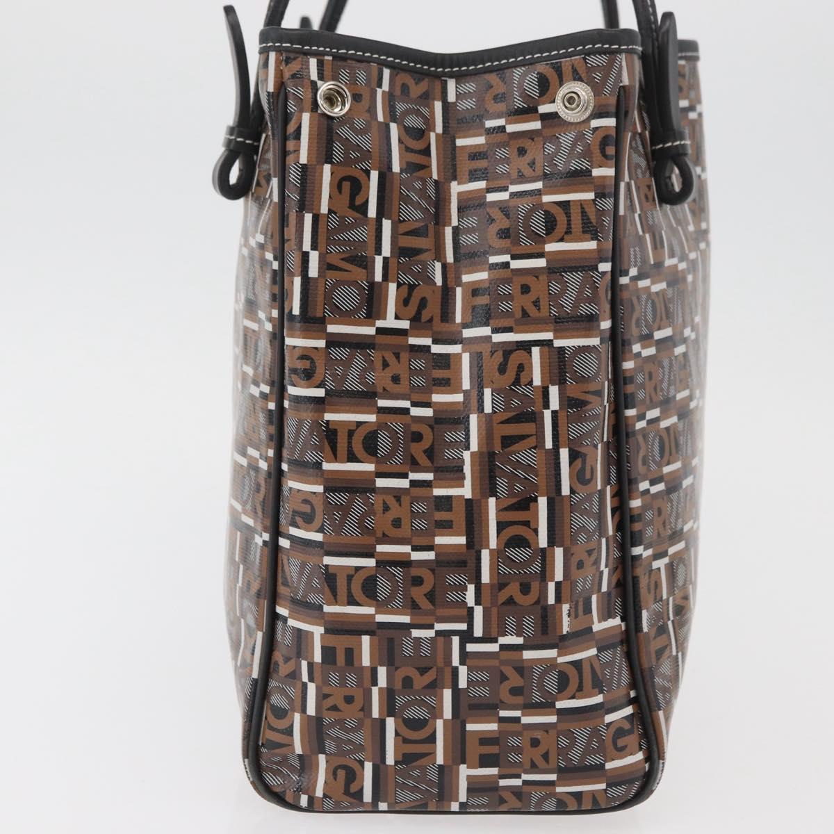 Salvatore Ferragamo Tote Bag PVC Brown Auth BA11865