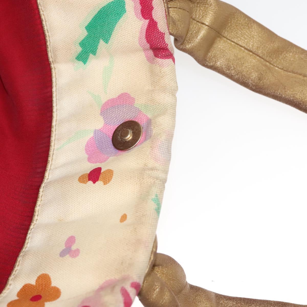 CHANEL Tote Bag Canvas White CC Auth BA1187