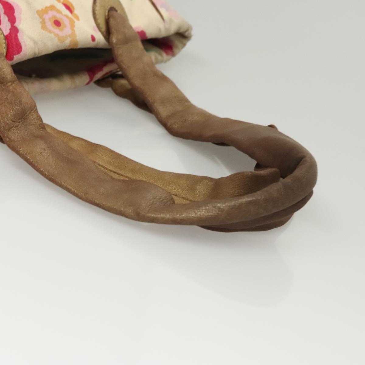 CHANEL Tote Bag Canvas White CC Auth BA1187