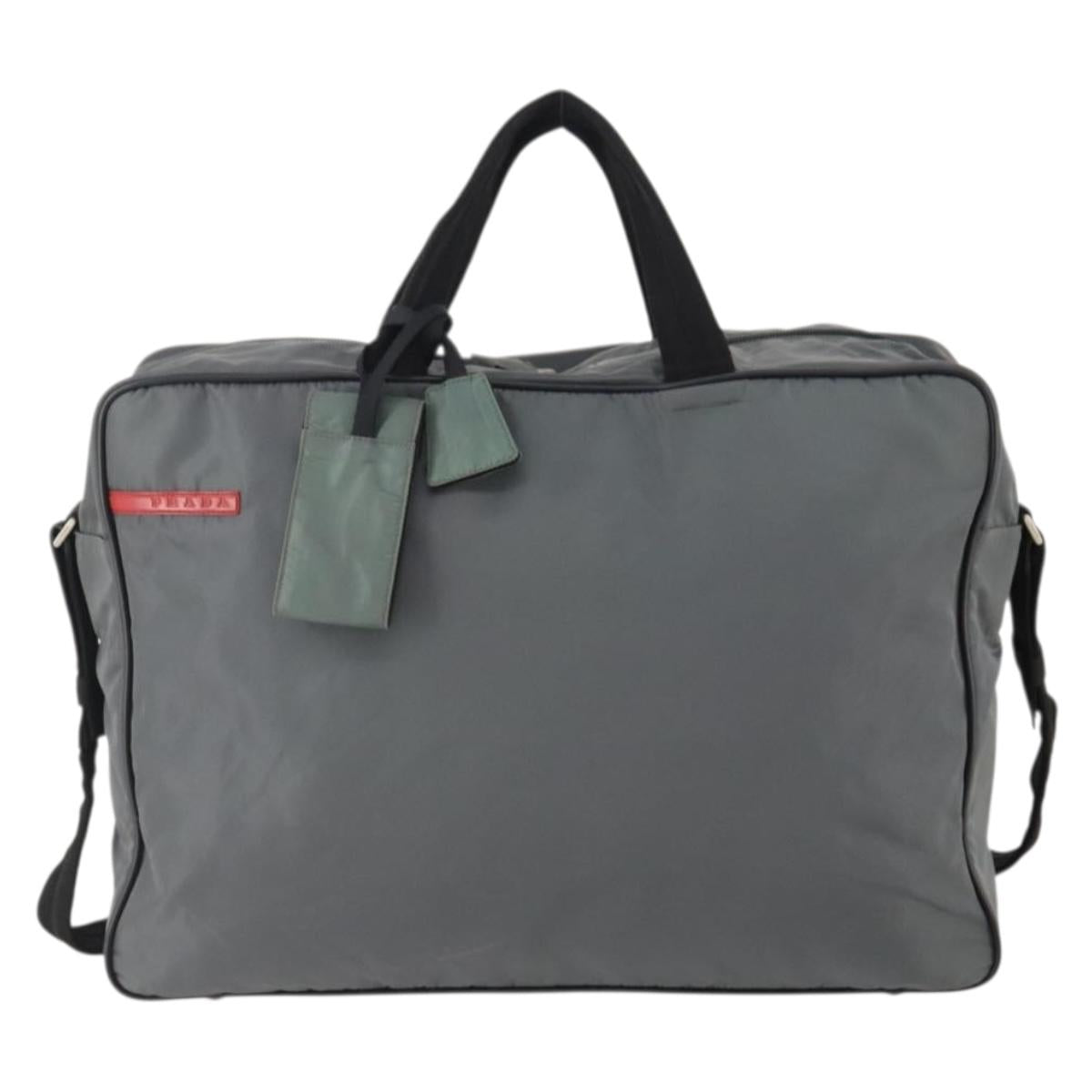 GIVENCHY Hand Bag Leather 2way Gray Auth BA11872A