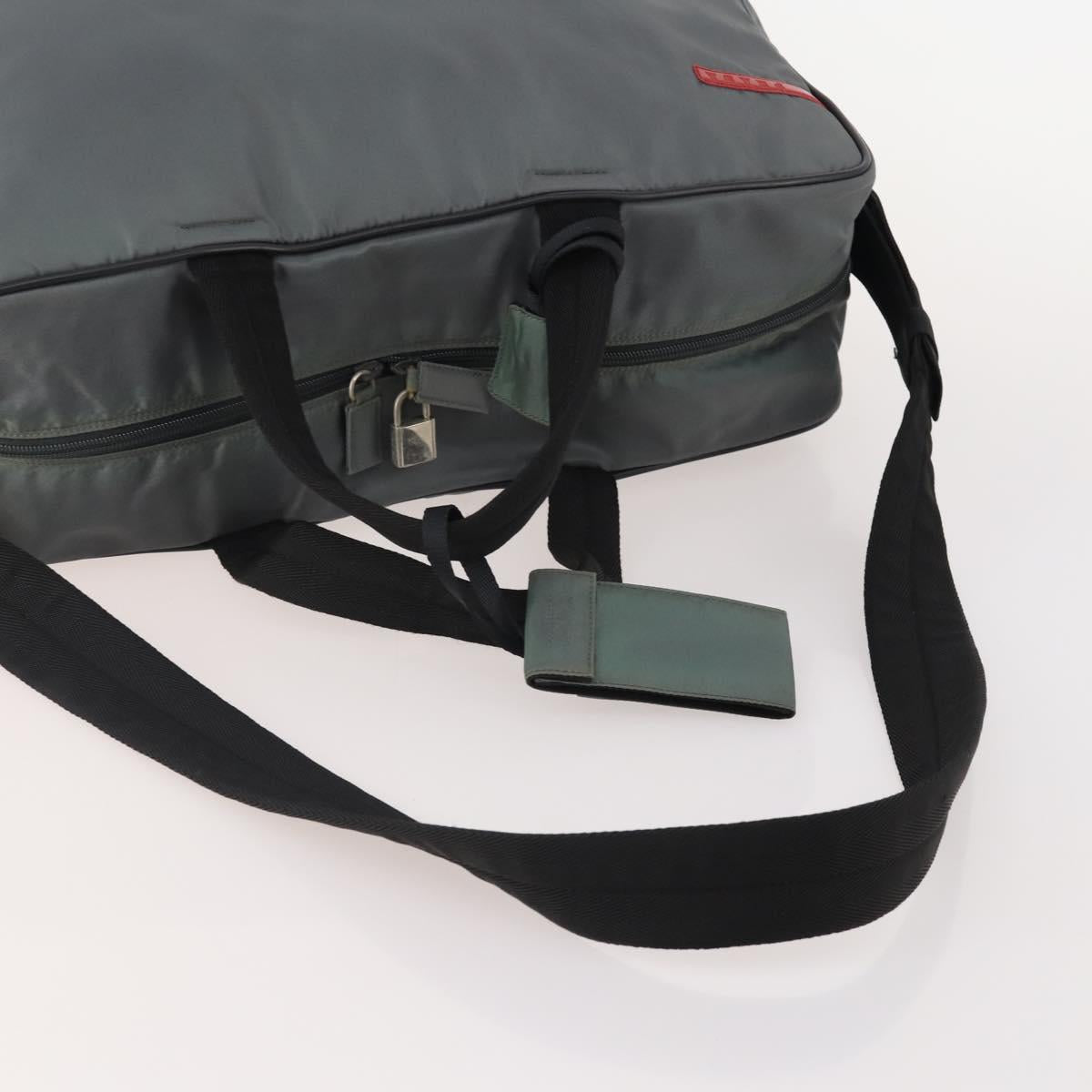 GIVENCHY Hand Bag Leather 2way Gray Auth BA11872A
