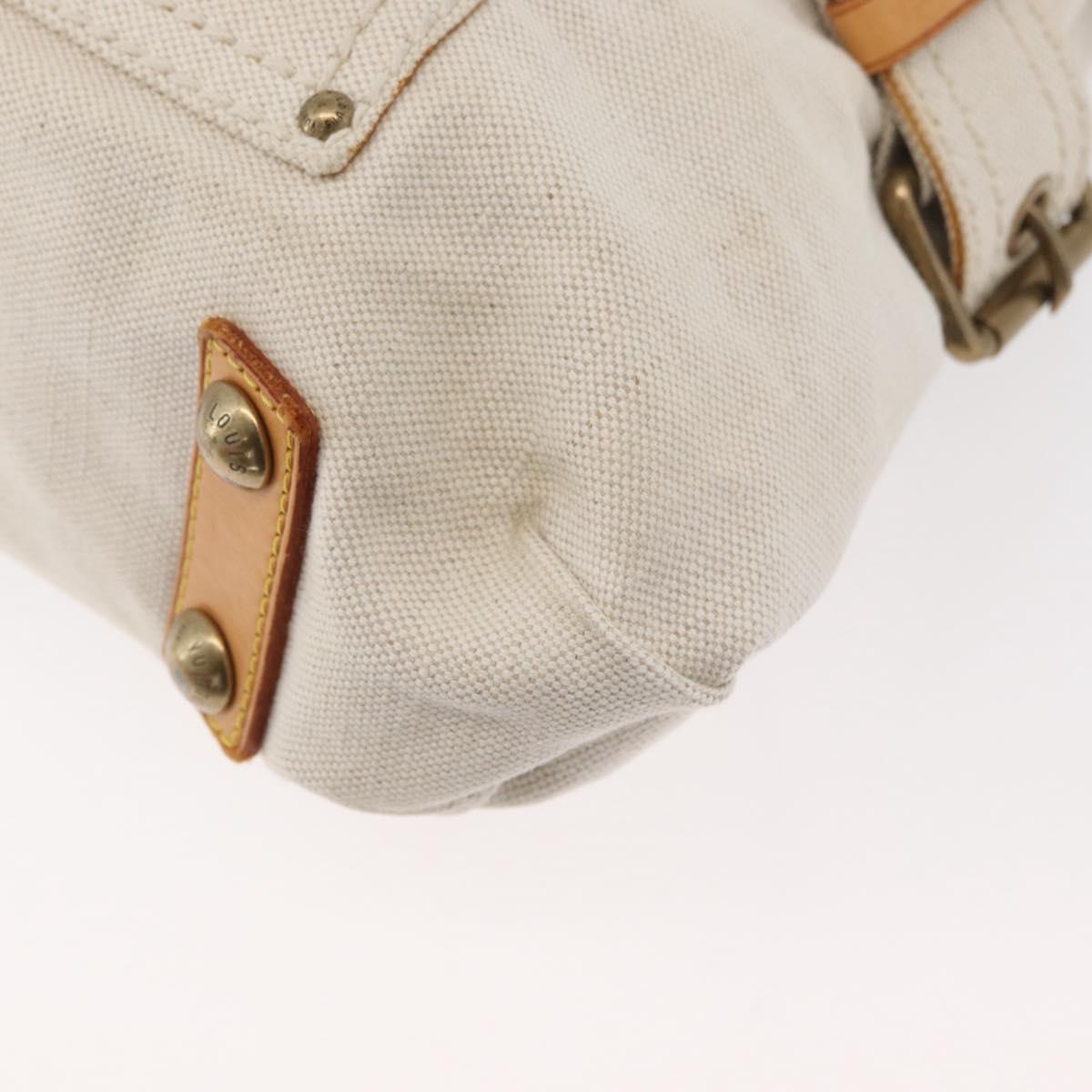 LOUIS VUITTON Cruise line Glove shopper MM Bag Canvas Beige M95114 LV Auth BA11878A