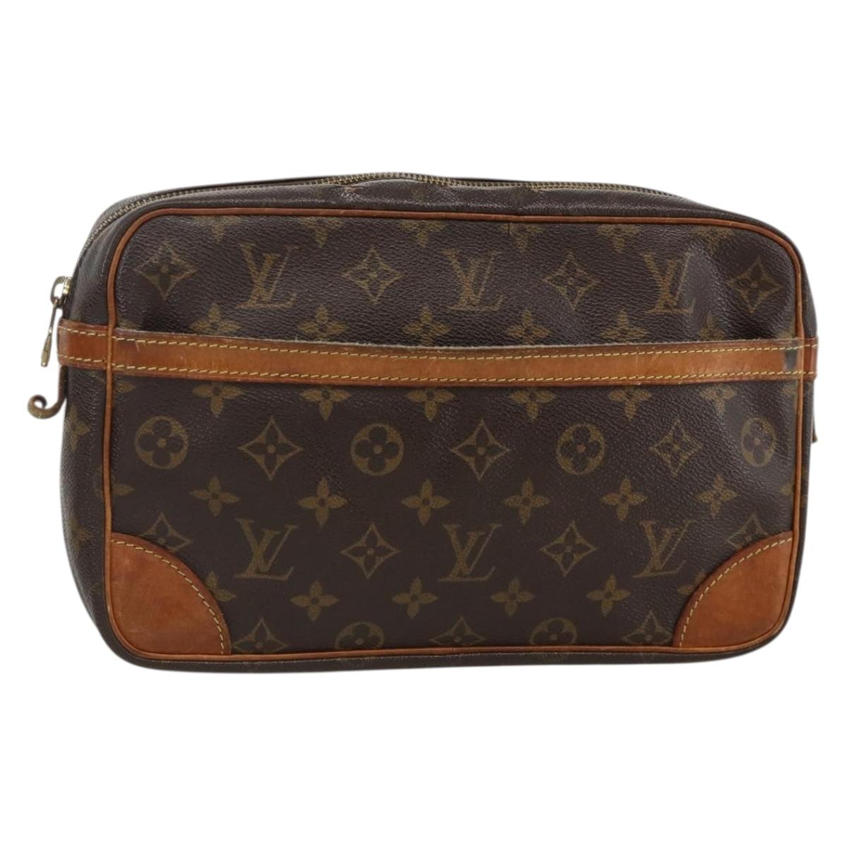 LOUIS VUITTON Monogram Compiegne 28 Clutch Bag M51845 LV Auth BA11890