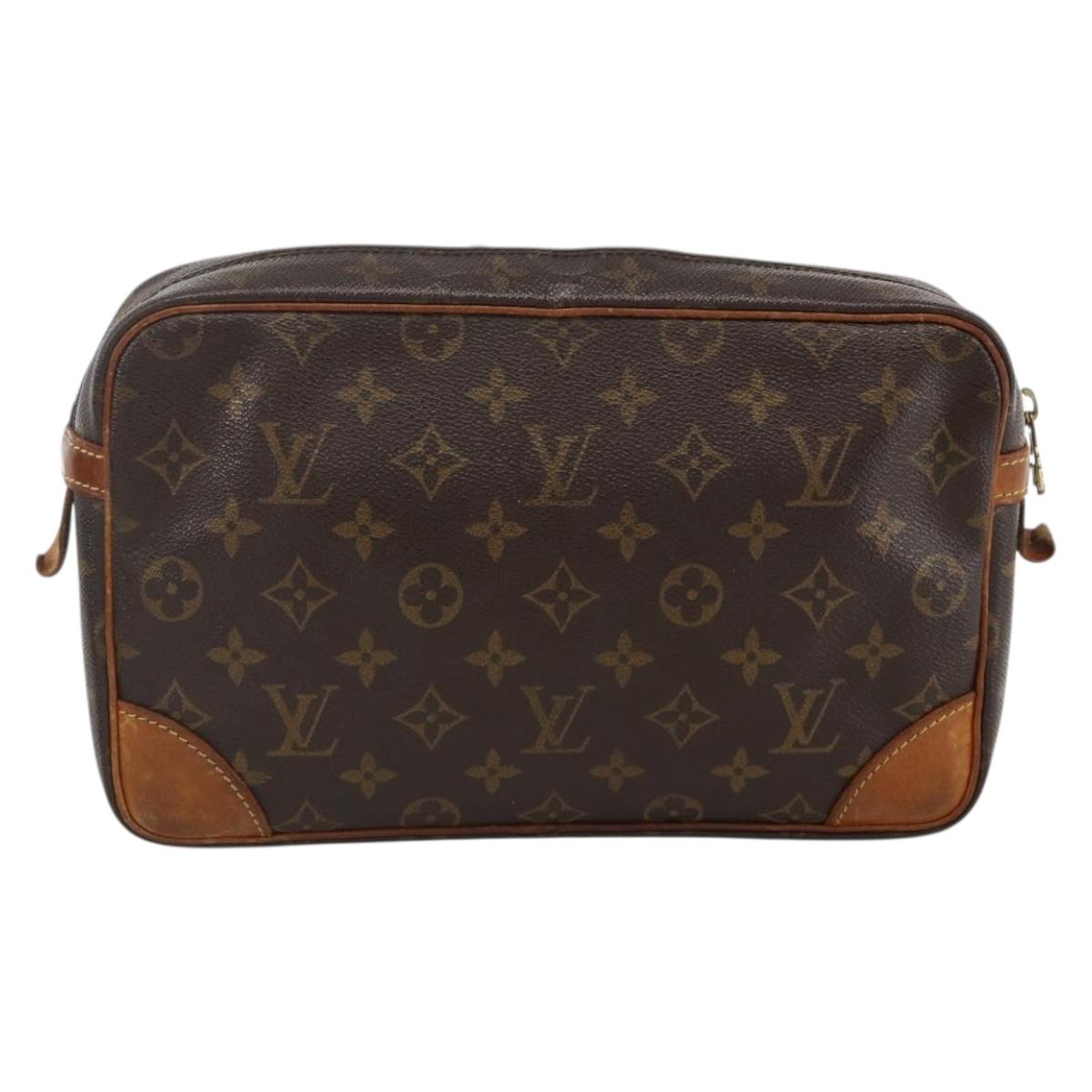 LOUIS VUITTON Monogram Compiegne 28 Clutch Bag M51845 LV Auth BA11890