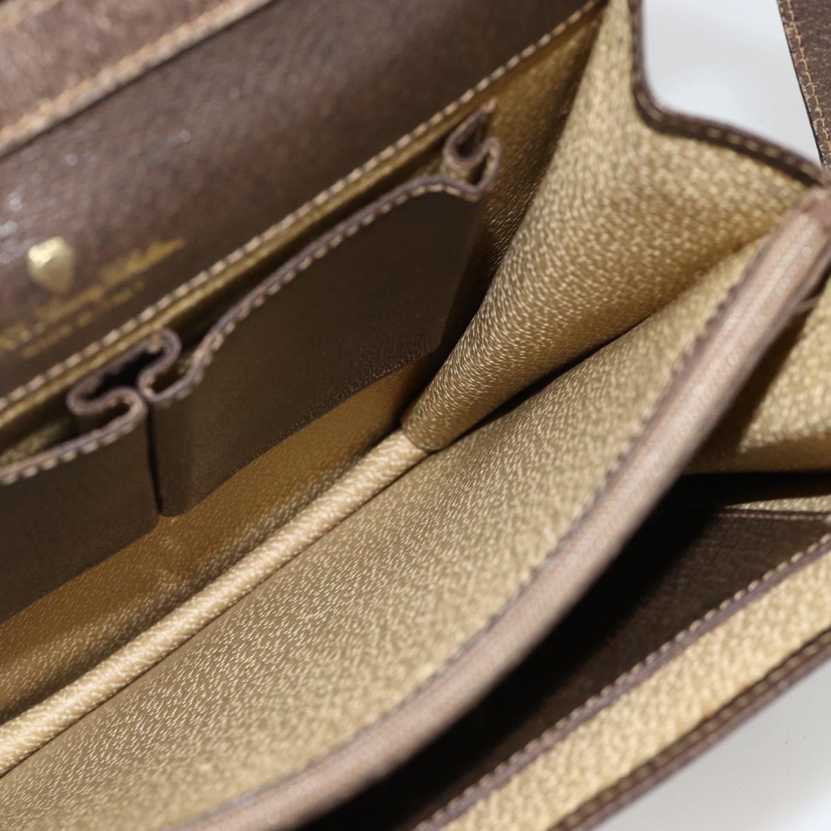 GUCCI GG Supreme Web Sherry Line Shoulder Bag PVC Beige Gold 145857 Auth BA11894