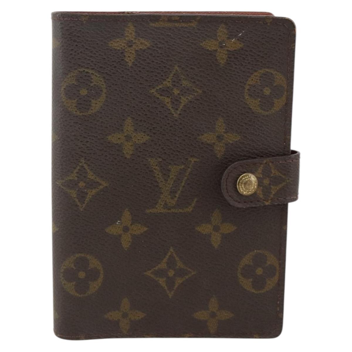 LOUIS VUITTON Monogram Agenda PM Day Planner Cover R20005 LV Auth BA11896