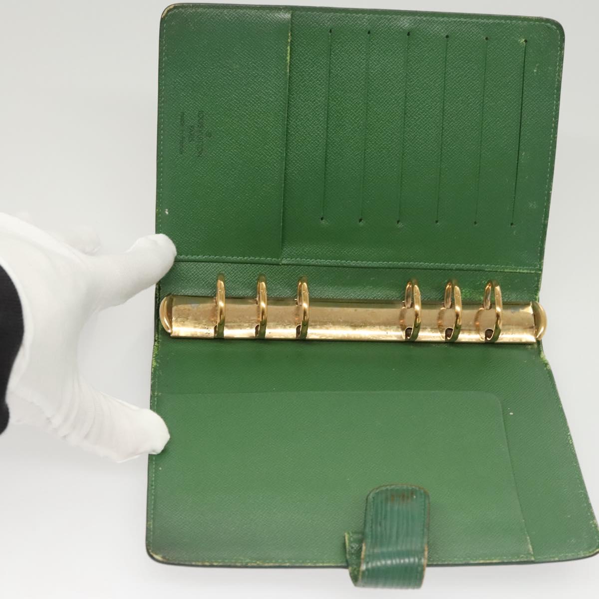 LOUIS VUITTON Monogram Epi Key Case Day Planner Cover 2Set Green LV Auth BA1190