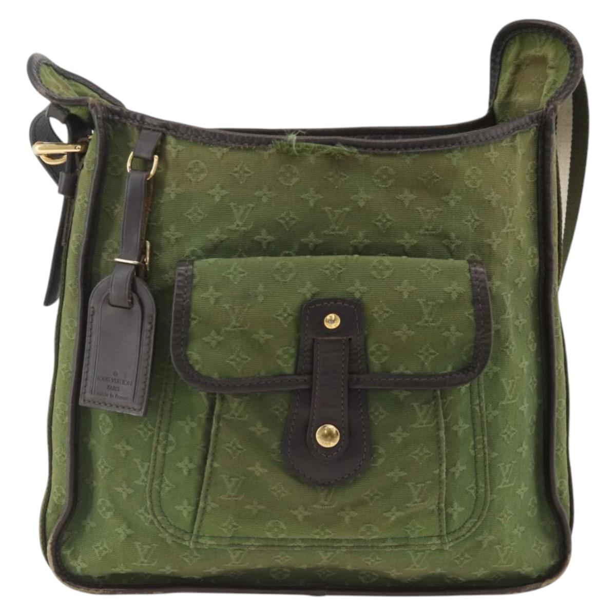 LOUIS VUITTON Monogram Mini Besace Mary Kate Bag TST Khaki M92322 Auth BA11900
