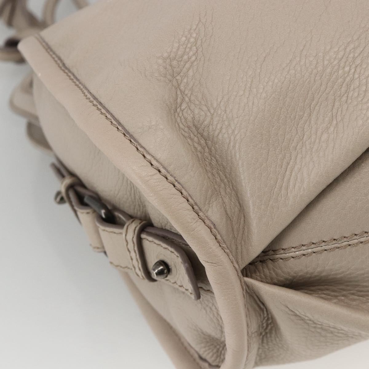 GIVENCHY Hand Bag Leather 2way Gray Auth BA11904A
