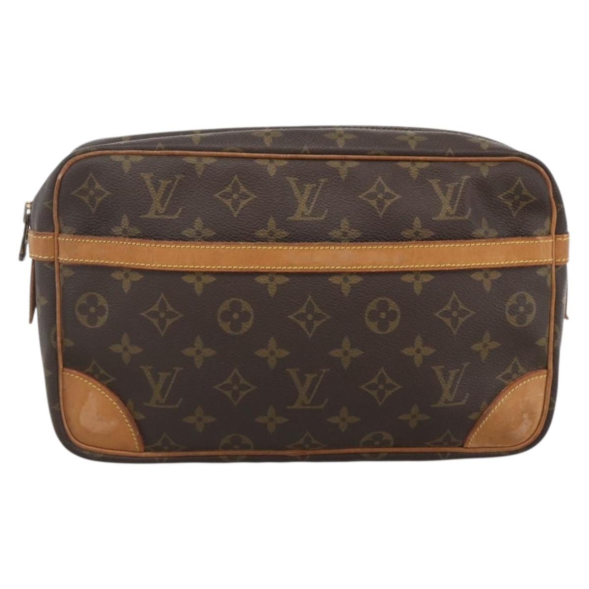 LOUIS VUITTON Monogram Compiegne 28 Clutch Bag M51845 LV Auth BA11912