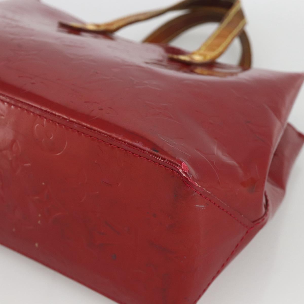 LOUIS VUITTON Vernis Reade PM Hand Bag Pomme D'amour M91990 LV Auth BA11925