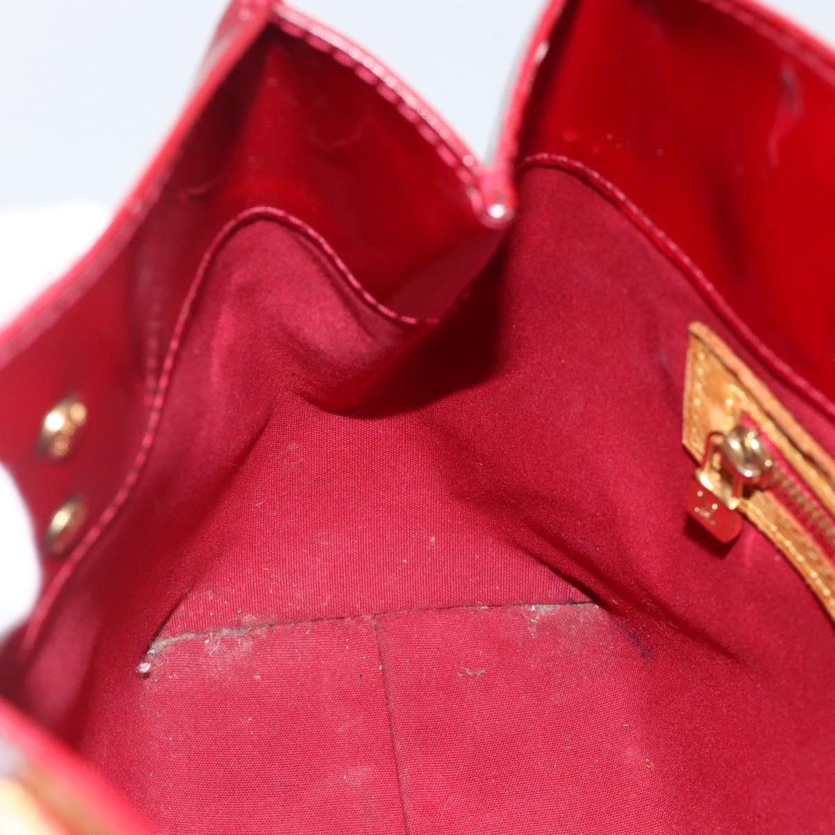 LOUIS VUITTON Vernis Reade PM Hand Bag Pomme D'amour M91990 LV Auth BA11925