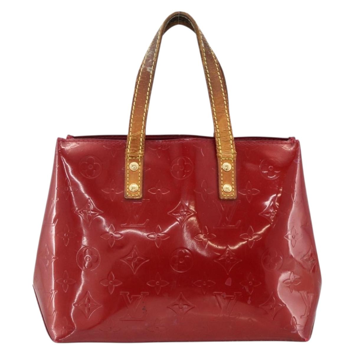 LOUIS VUITTON Vernis Reade PM Hand Bag Pomme D'amour M91990 LV Auth BA11925