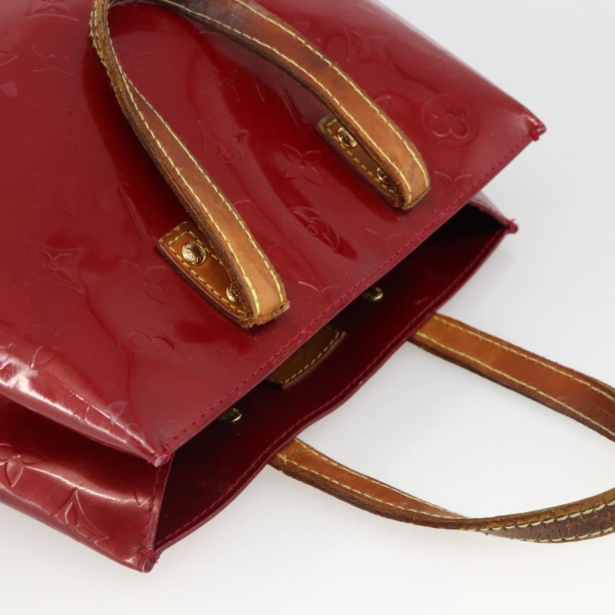 LOUIS VUITTON Vernis Reade PM Hand Bag Pomme D'amour M91990 LV Auth BA11925