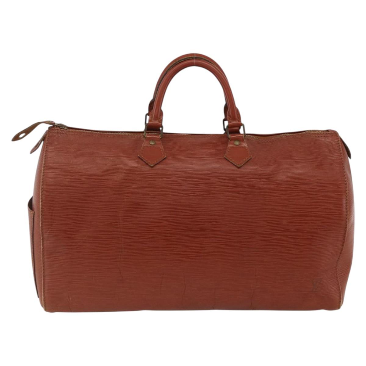 LOUIS VUITTON Epi Speedy 40 Hand Bag Brown Kenya M42983 LV Auth BA11926