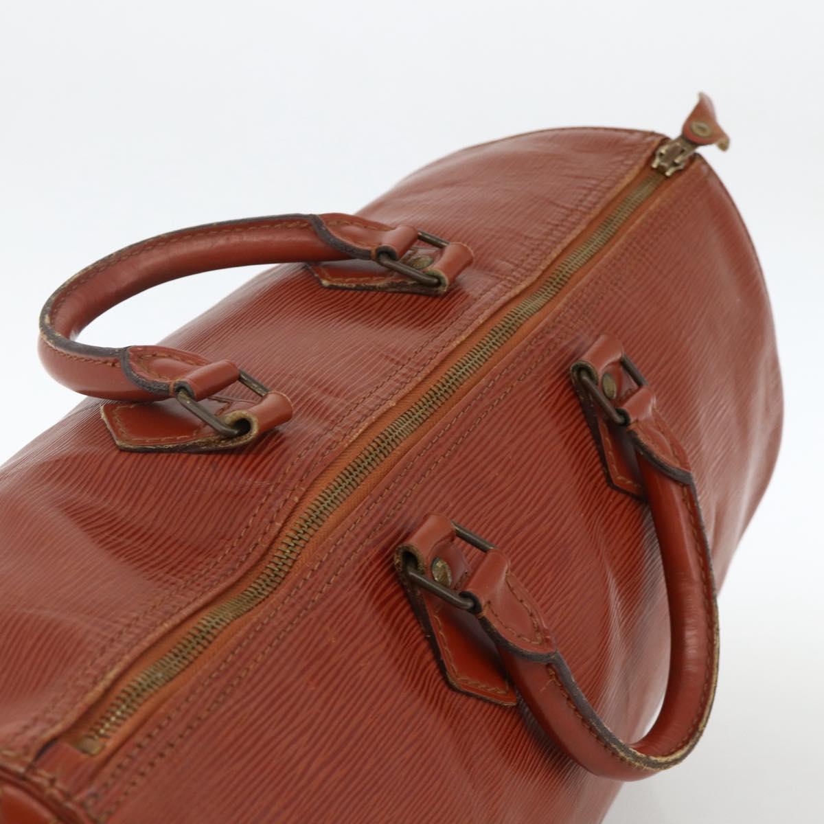 LOUIS VUITTON Epi Speedy 40 Hand Bag Brown Kenya M42983 LV Auth BA11926