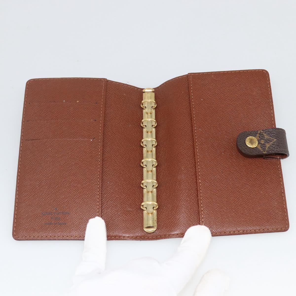 LOUIS VUITTON Monogram Agenda PM Day Planner Cover R20005 LV Auth BA11927