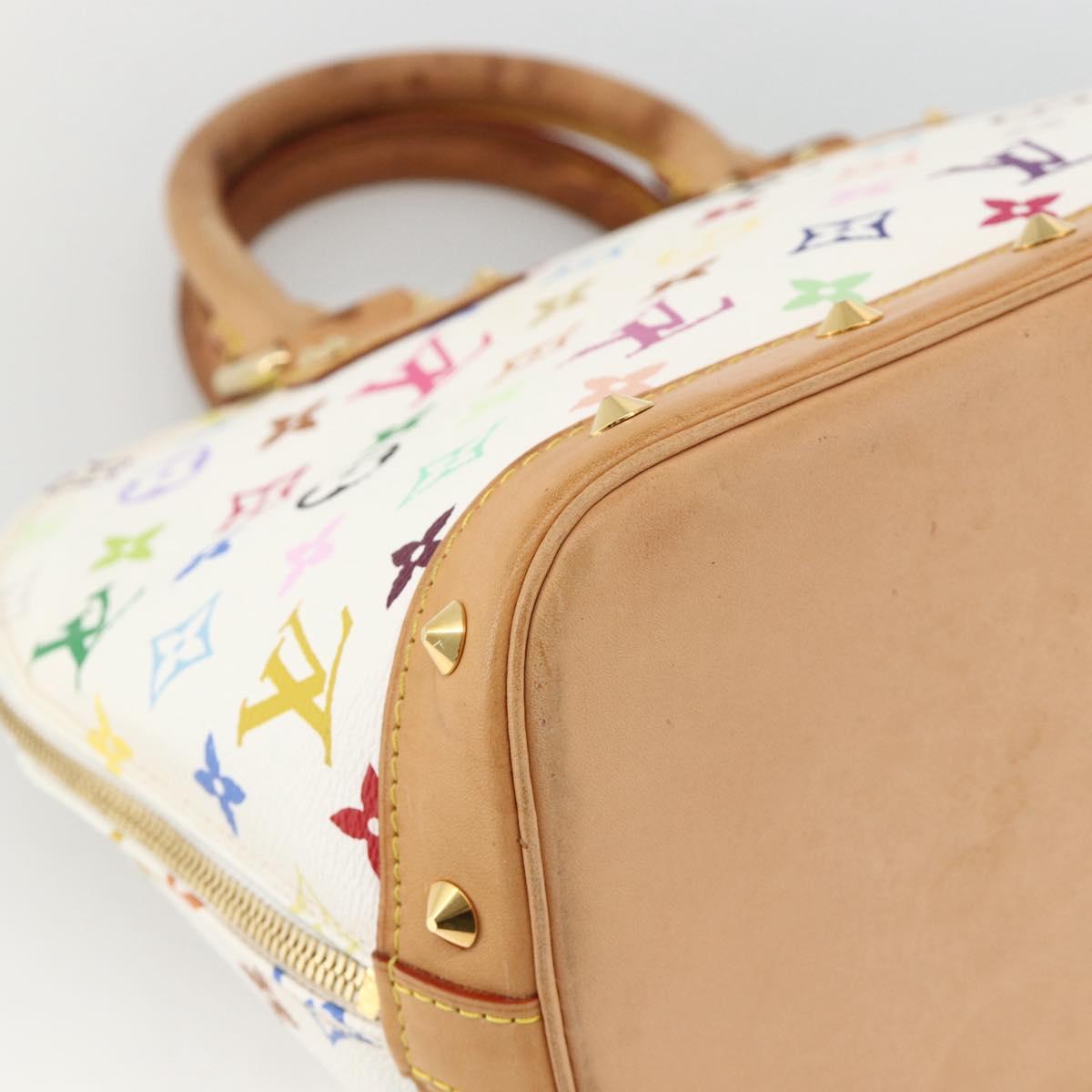 LOUIS VUITTON Monogram Multicolor Alma Hand Bag White M92647 LV Auth BA11955V