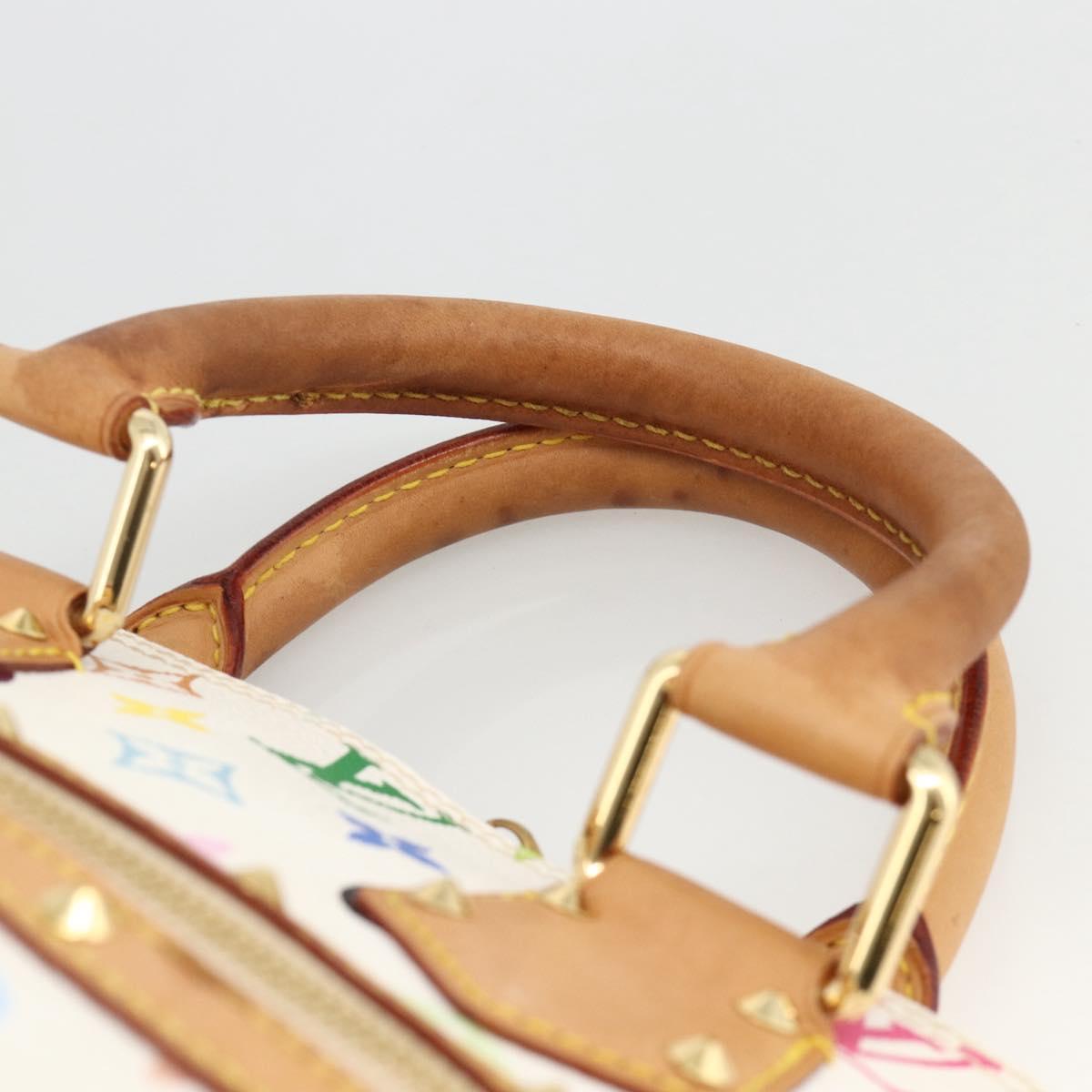LOUIS VUITTON Monogram Multicolor Alma Hand Bag White M92647 LV Auth BA11955V