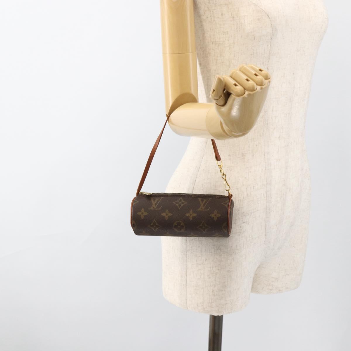 LOUIS VUITTON Monogram Papillon Pouch LV Auth BA11962