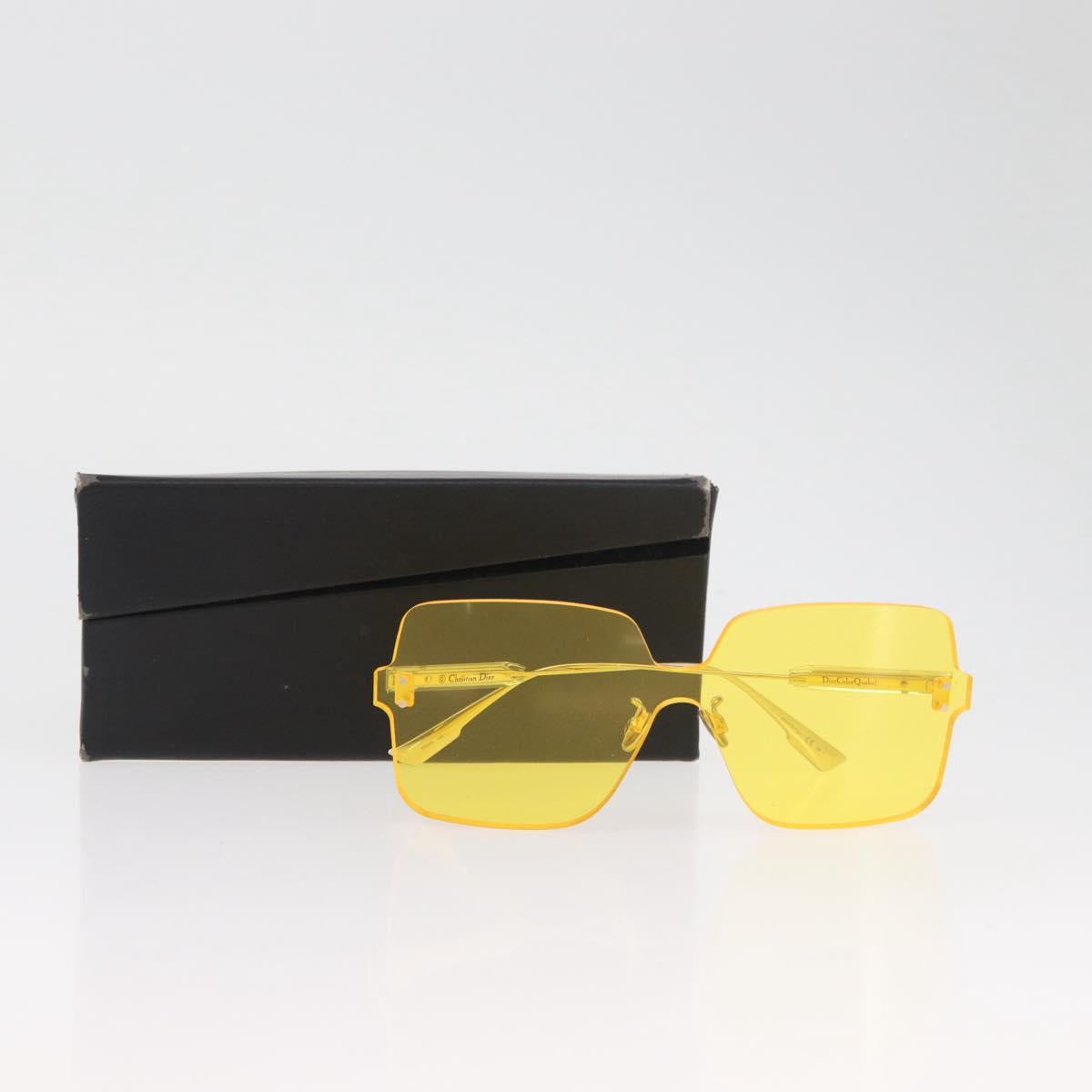 Christian Dior Sunglasses metal Yellow Auth BA11988M