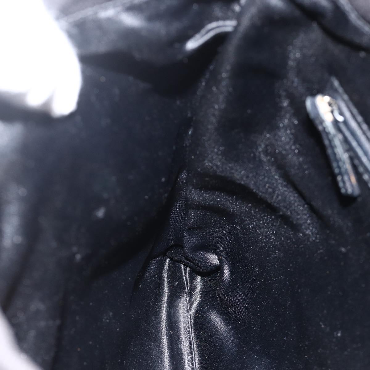 SAINT LAURENT Kahala Tote Bag Canvas Black Gold 123435 Auth BA11999A
