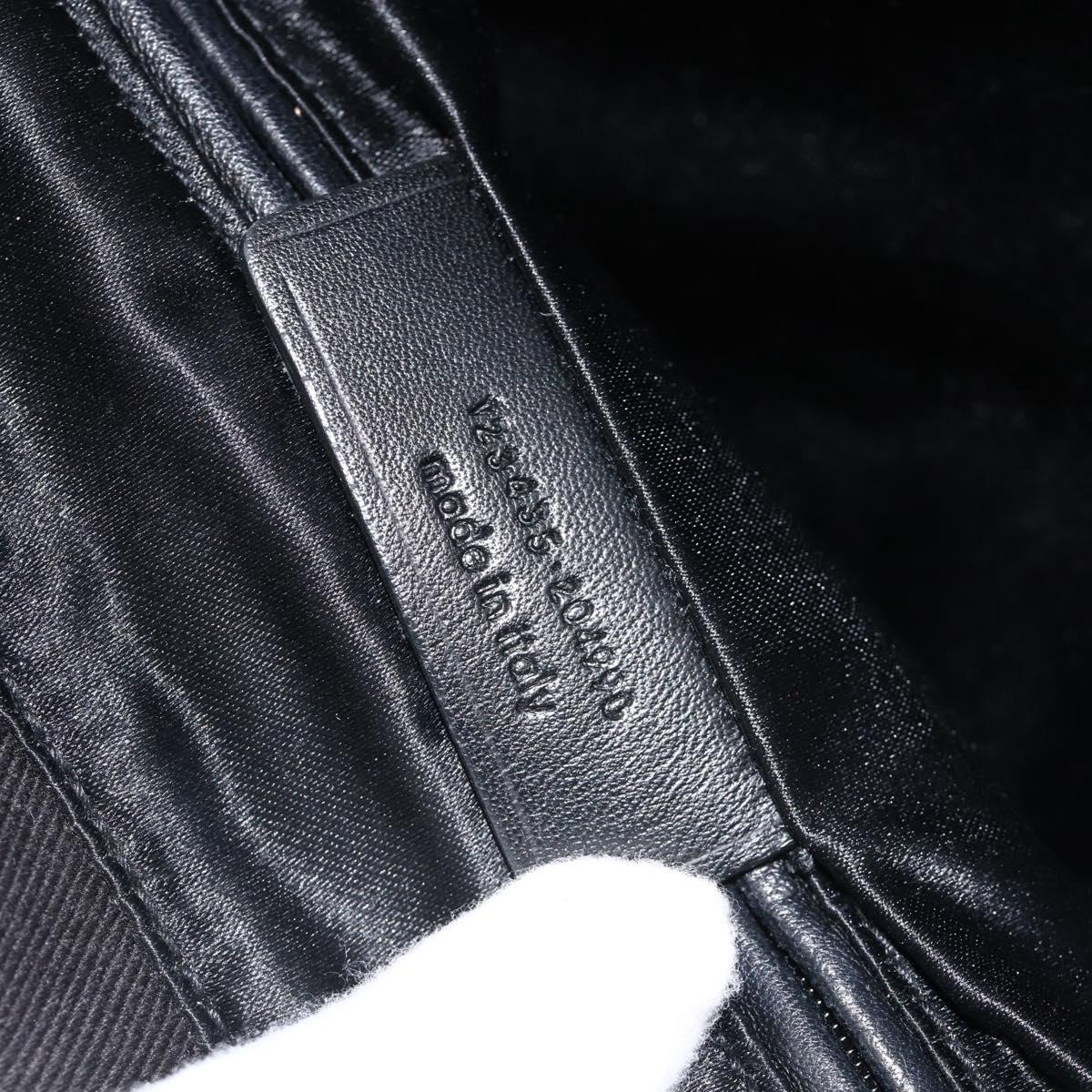 SAINT LAURENT Kahala Tote Bag Canvas Black Gold 123435 Auth BA11999A
