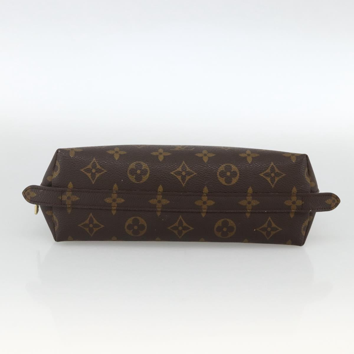 LOUIS VUITTON Monogram Trousse Demi Ronde Cosmetic Pouch M47520 LV Auth BA12002