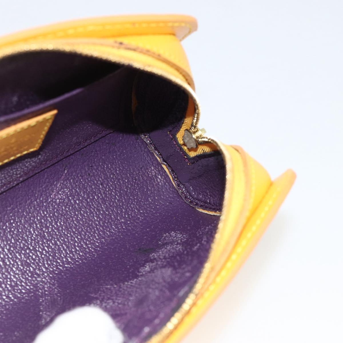 LOUIS VUITTON Epi Dauphine PM Pouch Yellow M48449 LV Auth BA12005