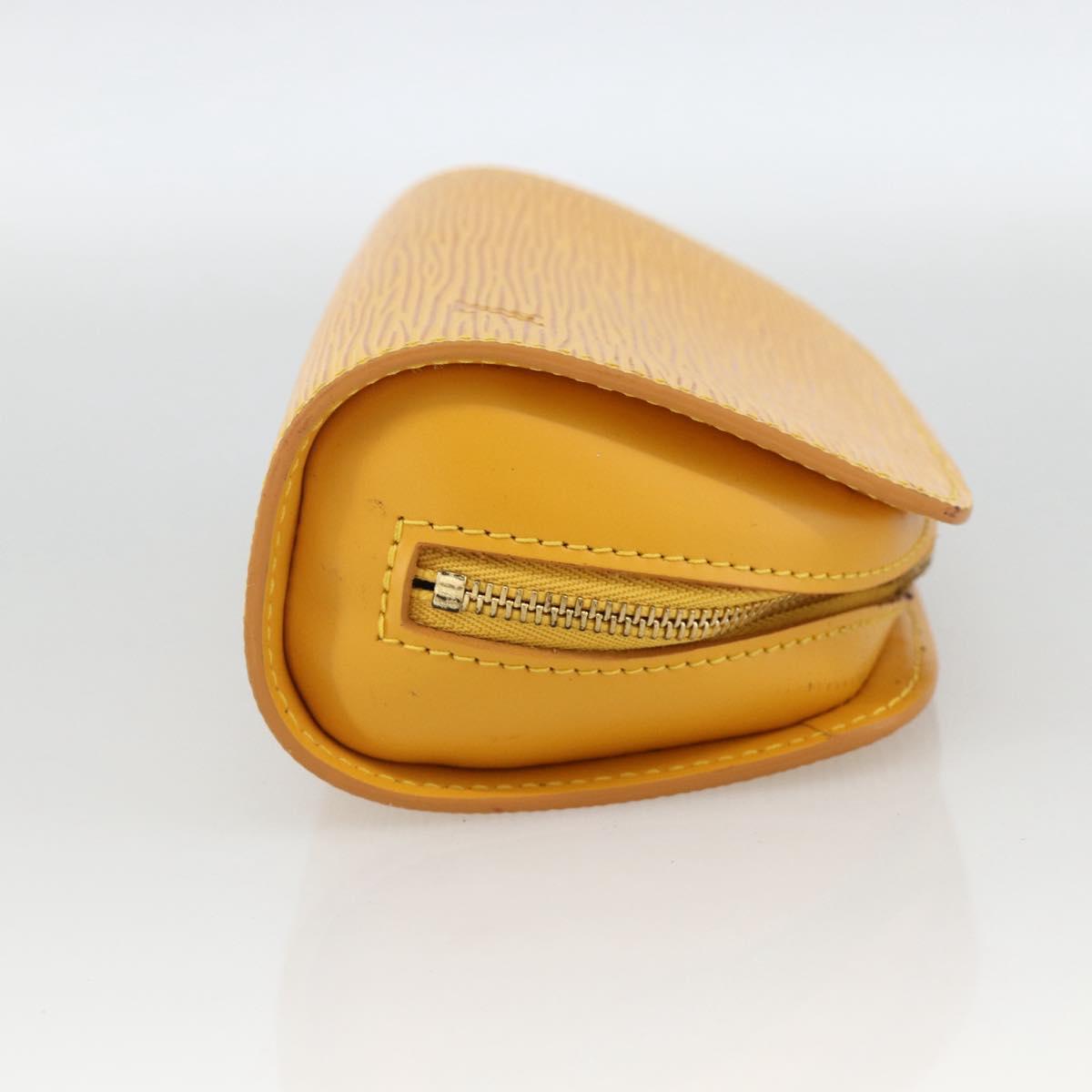 LOUIS VUITTON Epi Dauphine PM Pouch Yellow M48449 LV Auth BA12005