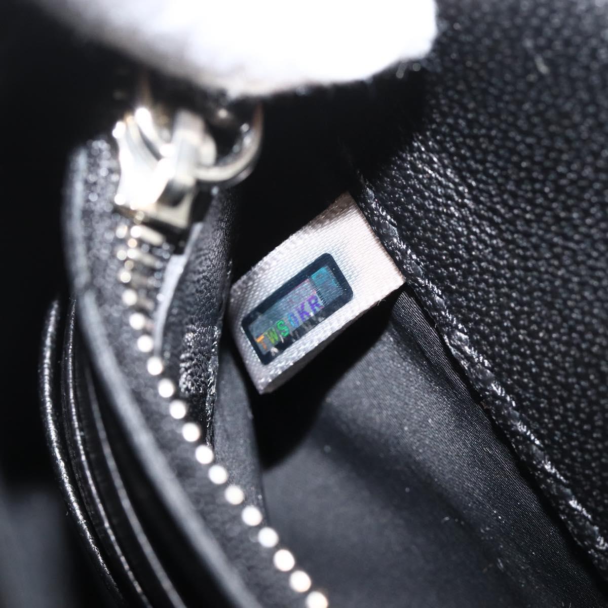 Jimmy Choo Chain Shoulder Bag Velor Black Silver Auth BA12020A