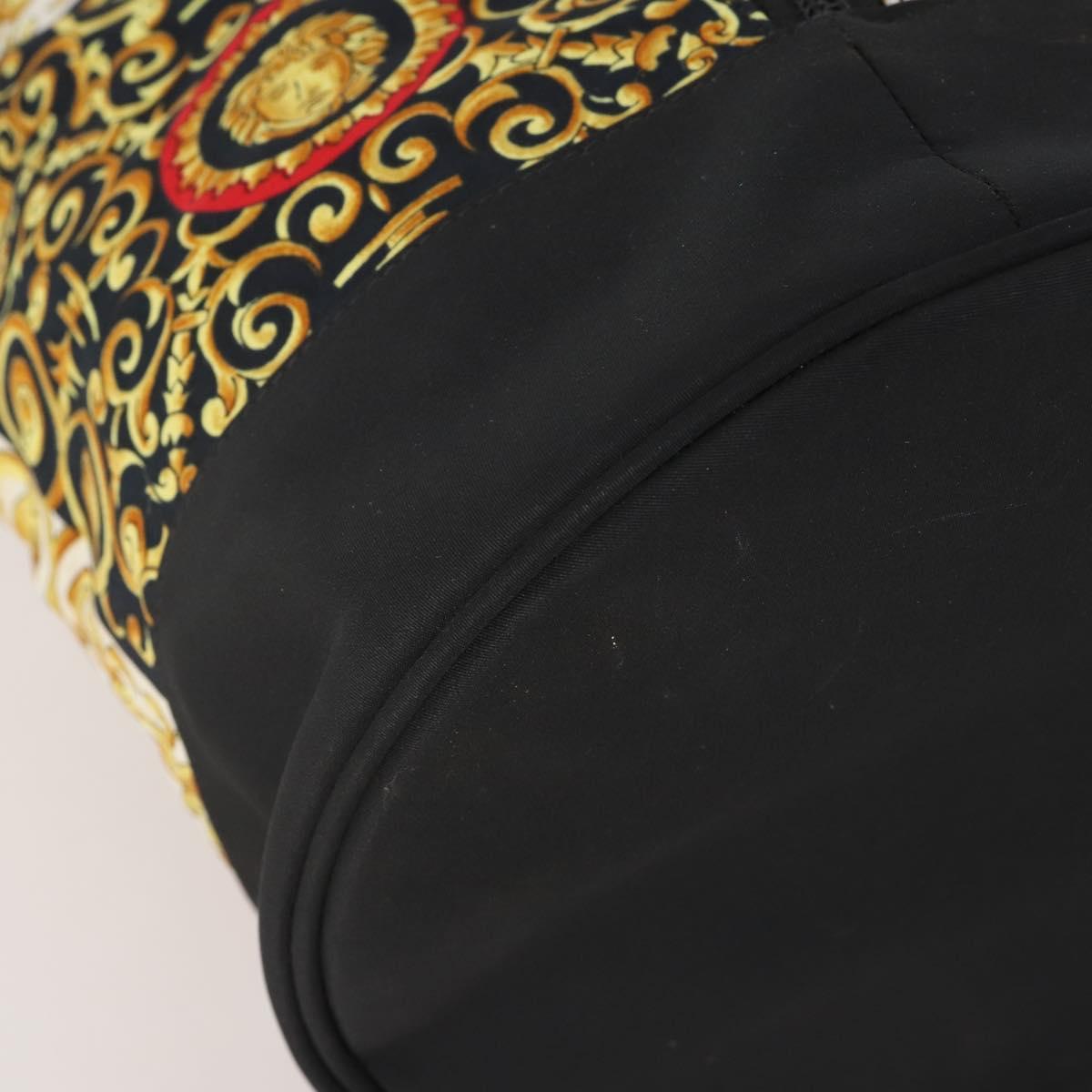 VERSACE Shoulder Bag Canvas Multicolor Gold Auth BA12046A