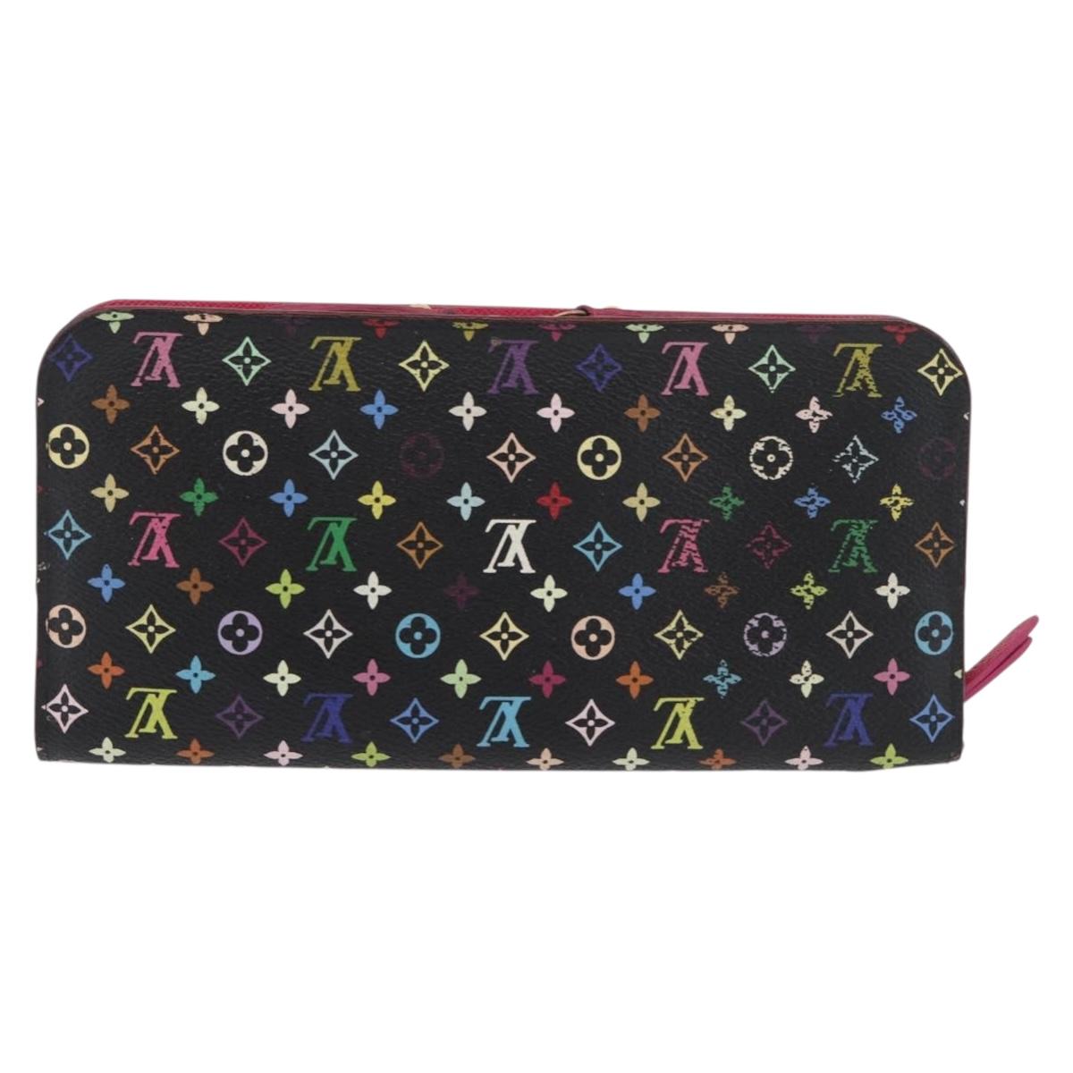 LOUIS VUITTON Multicolor PortefeuilleInsolite Wallet Black M60271 Auth BA12055A