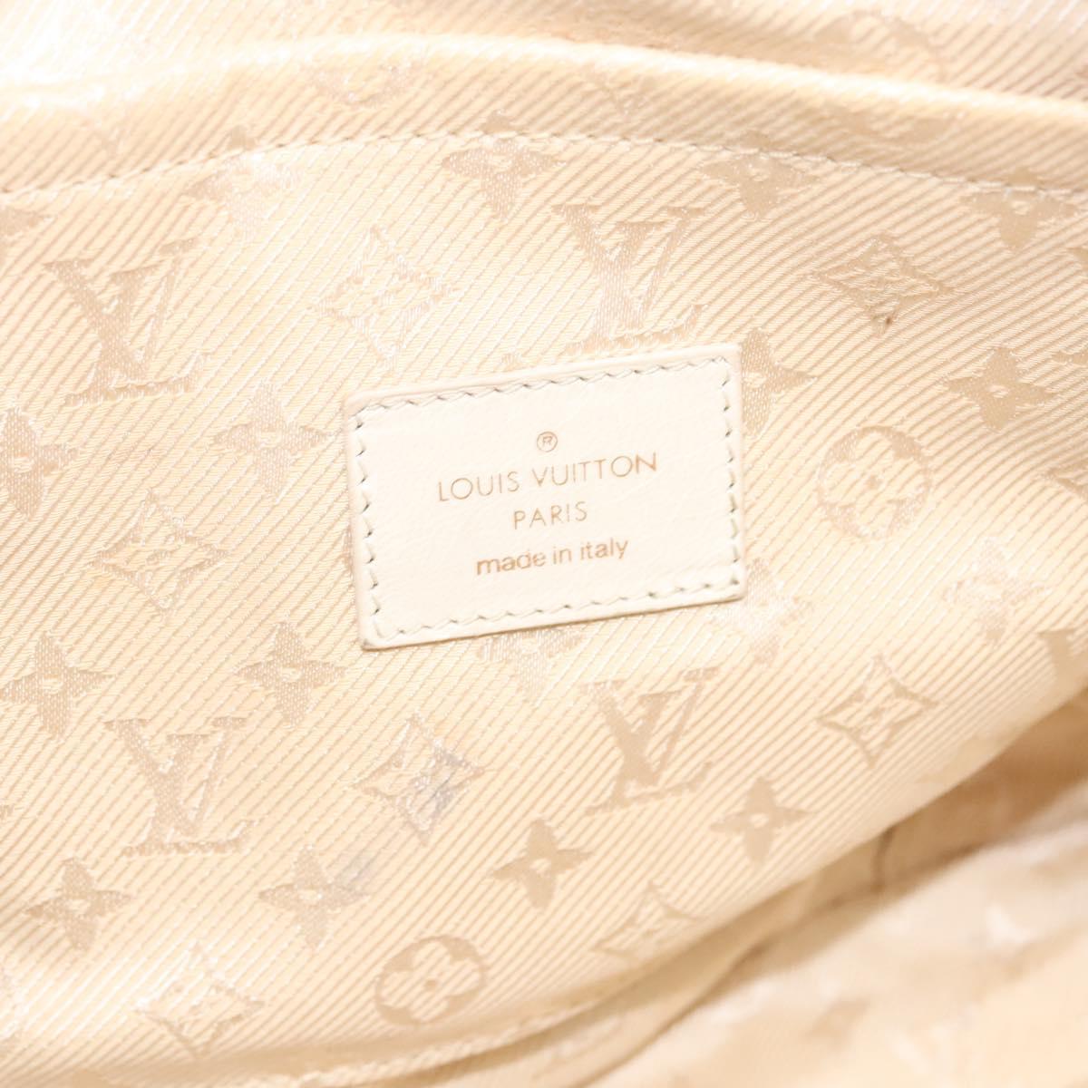 LOUIS VUITTON Rivette Hand Bag Leather White Ecru M95345 LV Auth BA1206