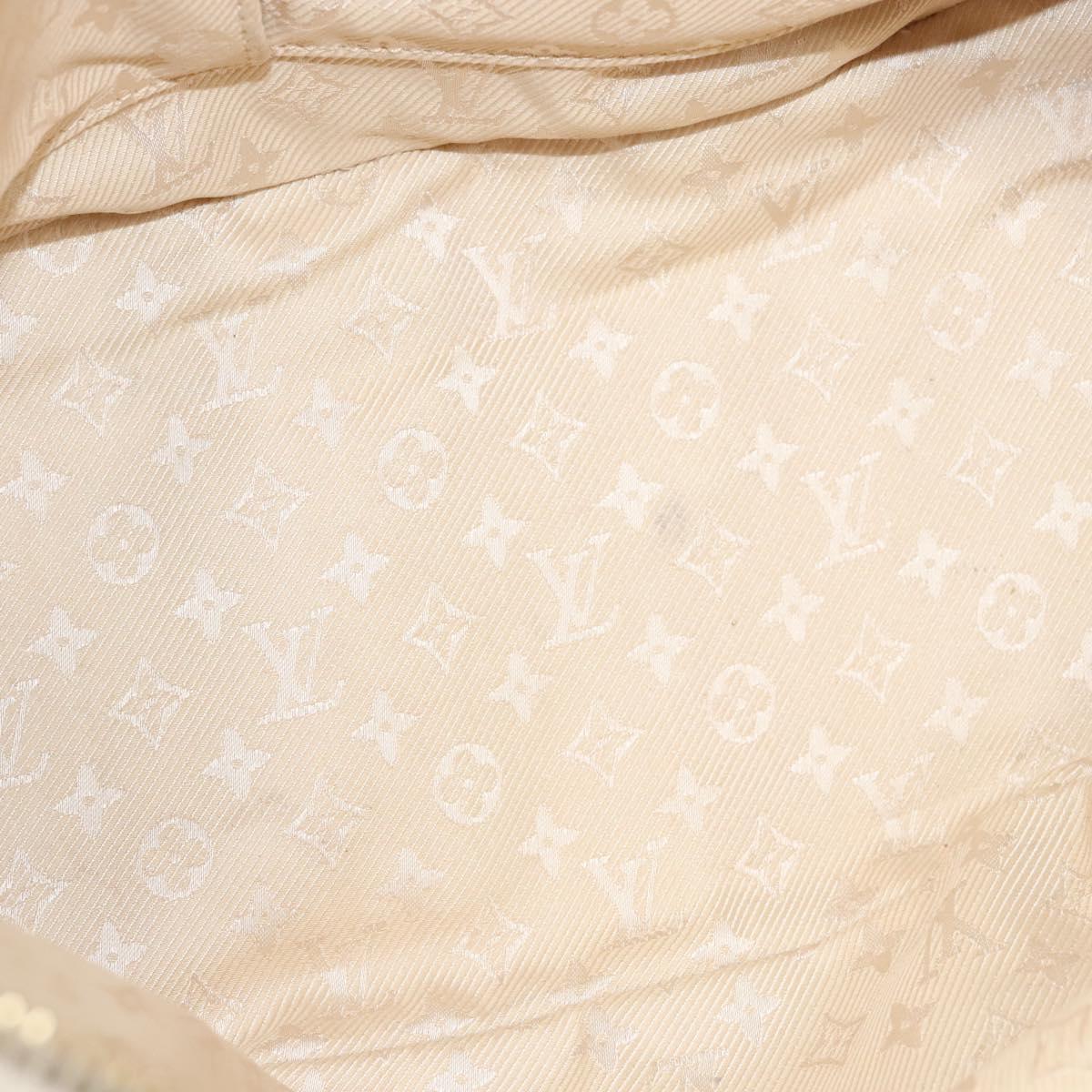 LOUIS VUITTON Rivette Hand Bag Leather White Ecru M95345 LV Auth BA1206