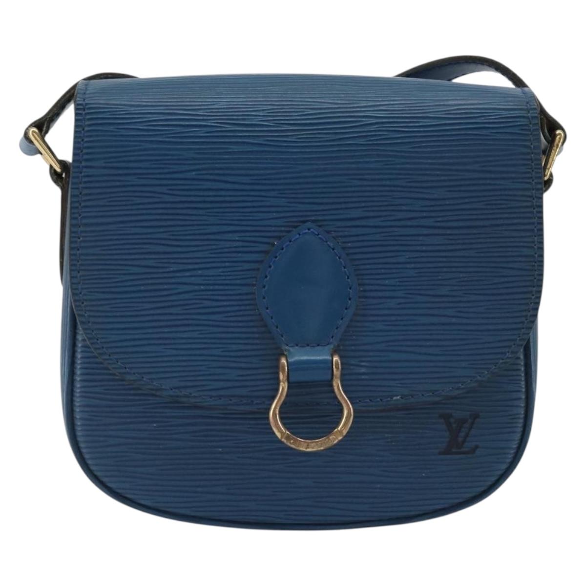 LOUIS VUITTON Epi Saint Cloud PM Shoulder Bag Blue M52195 LV Auth BA12068A