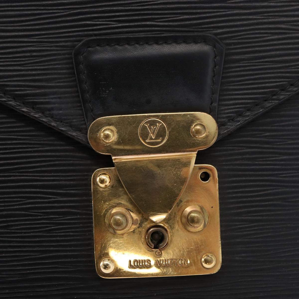 LOUIS VUITTON Epi Serviette Conseiller Business Bag Black M54422 LV Auth BA12072