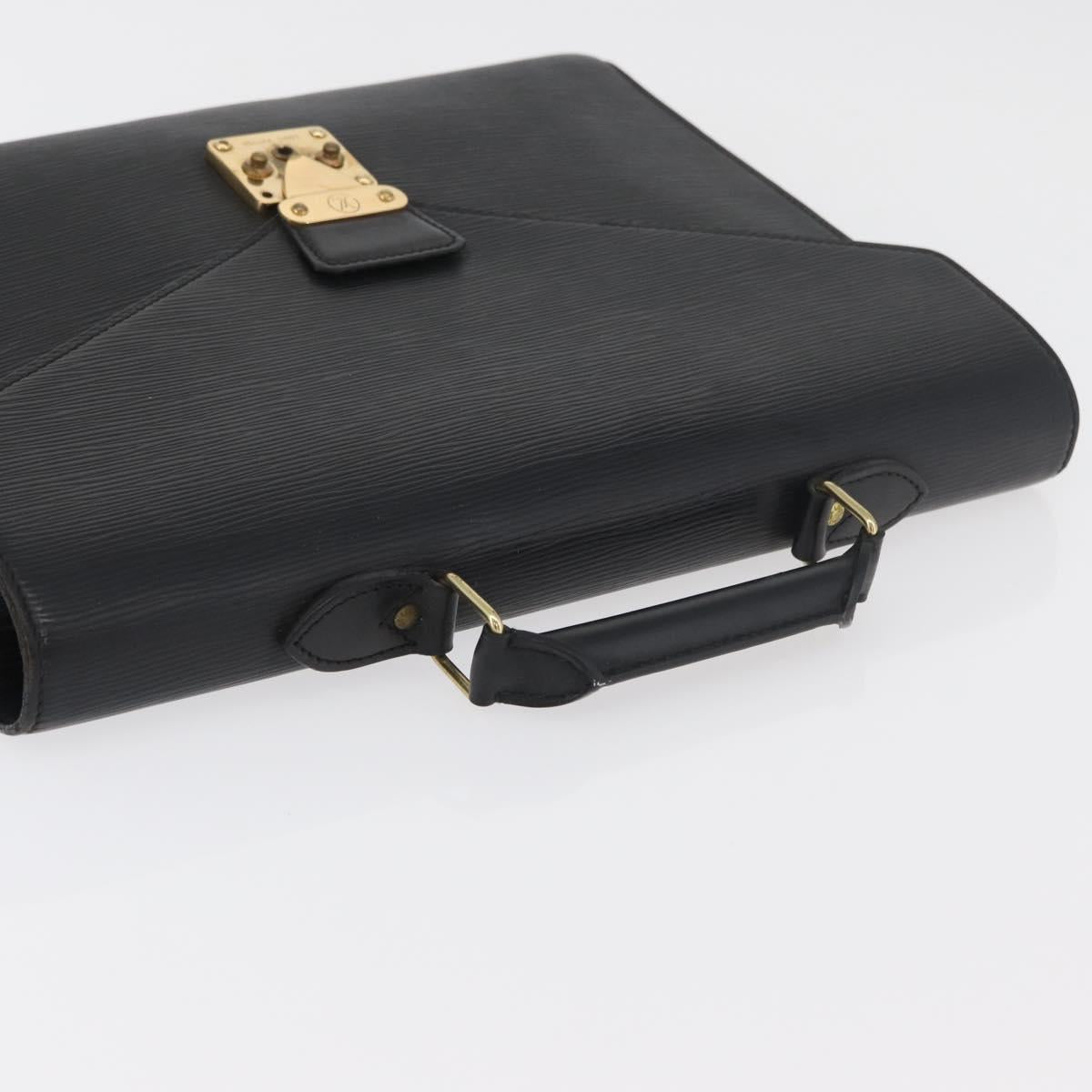 LOUIS VUITTON Epi Serviette Conseiller Business Bag Black M54422 LV Auth BA12072