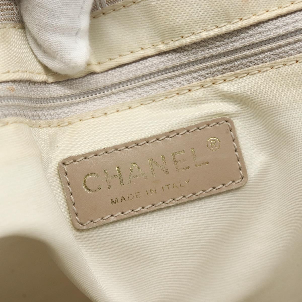 CHANEL New Travel Line Tote Bag Nylon Pink Gold CC Auth BA12073A