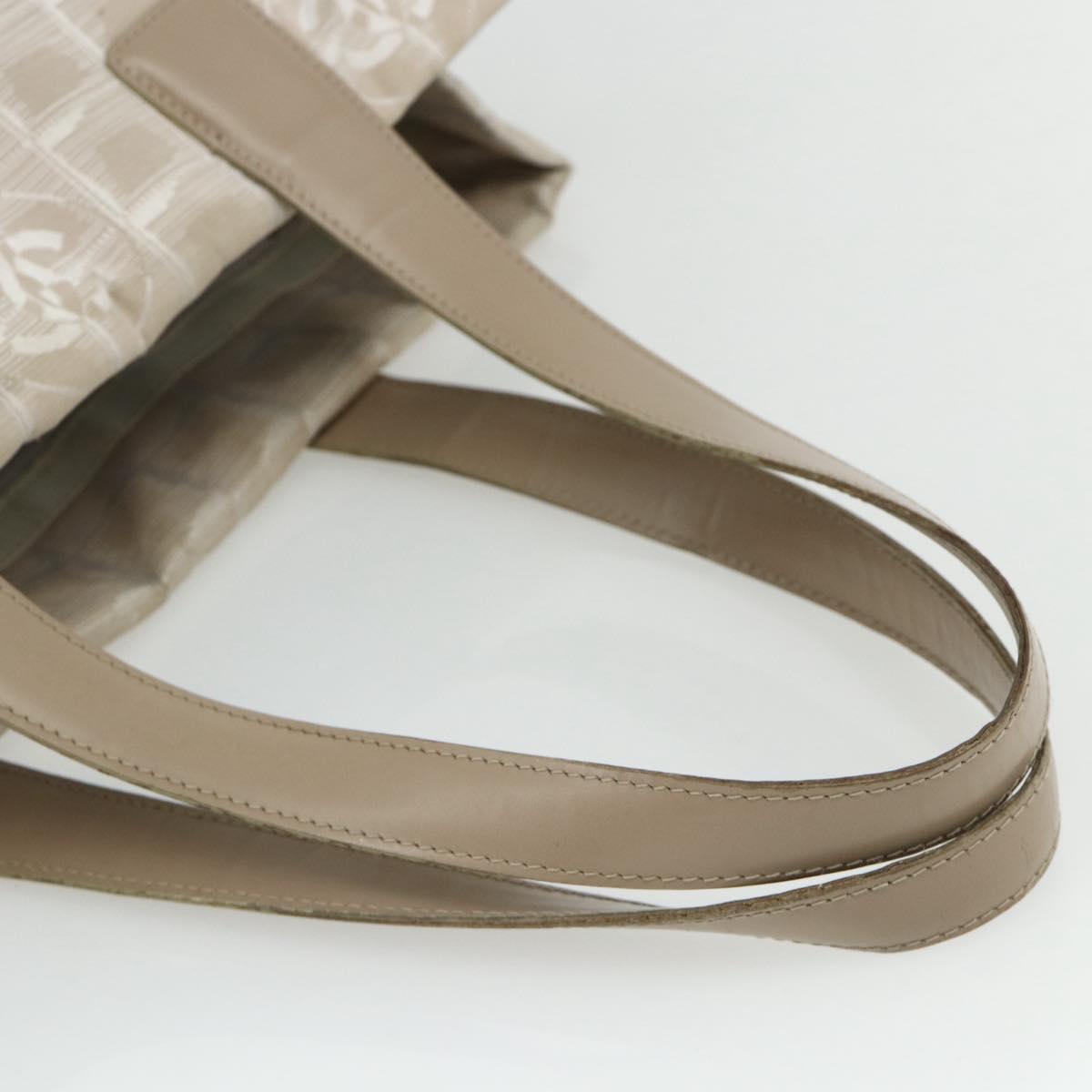 CHANEL New Travel Line Tote Bag Nylon Pink Gold CC Auth BA12073A