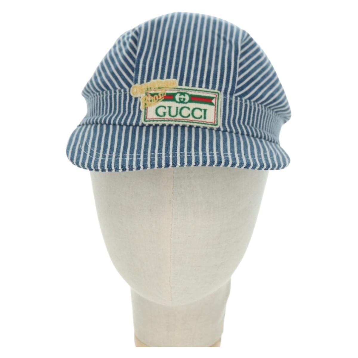 GUCCI Cap Cotton Blue Auth BA12082A