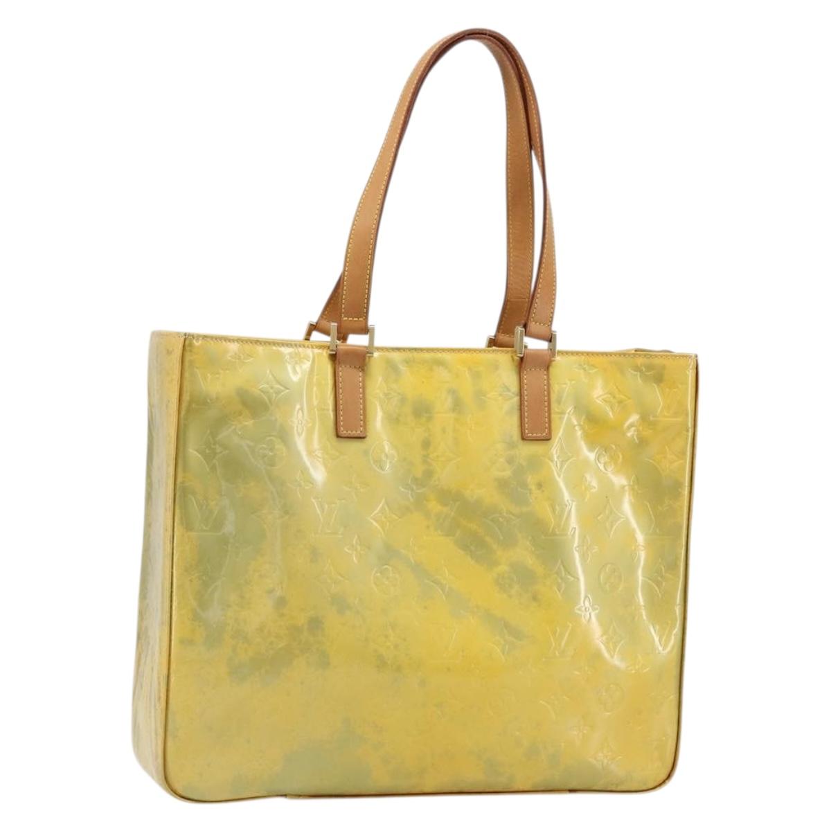 LOUIS VUITTON Monogram Vernis Columbus Tote Bag Gris M91028 LV Auth BA12089
