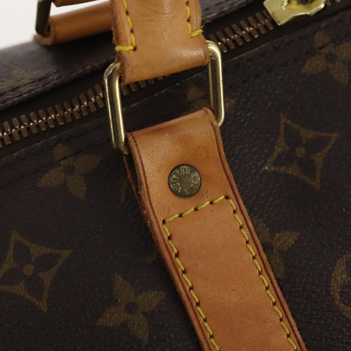 LOUIS VUITTON Monogram Keepall Bandouliere 60 Boston Bag M41412 LV Auth BA12107